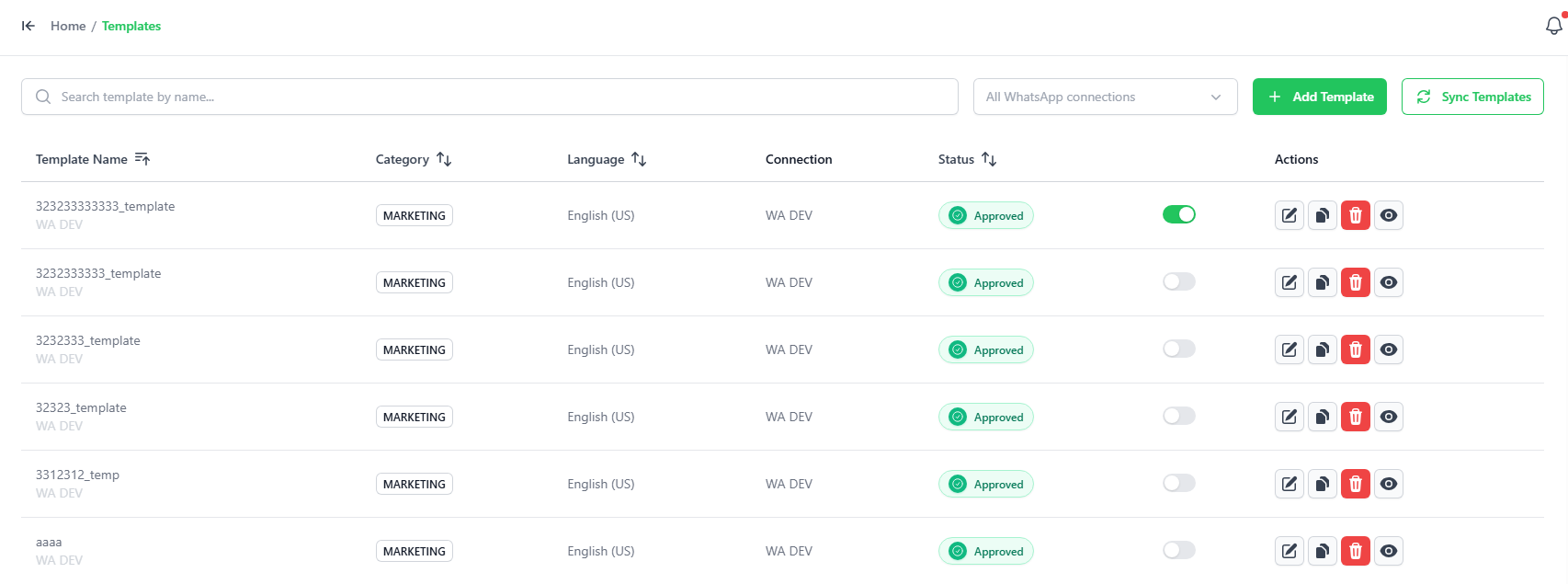 Templates screenshot 1