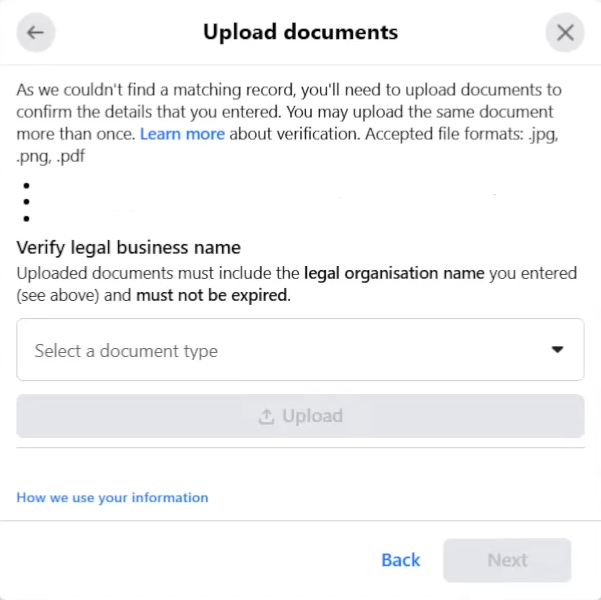 Verify Meta Business screenshot 12