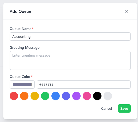 Queues screenshot 2