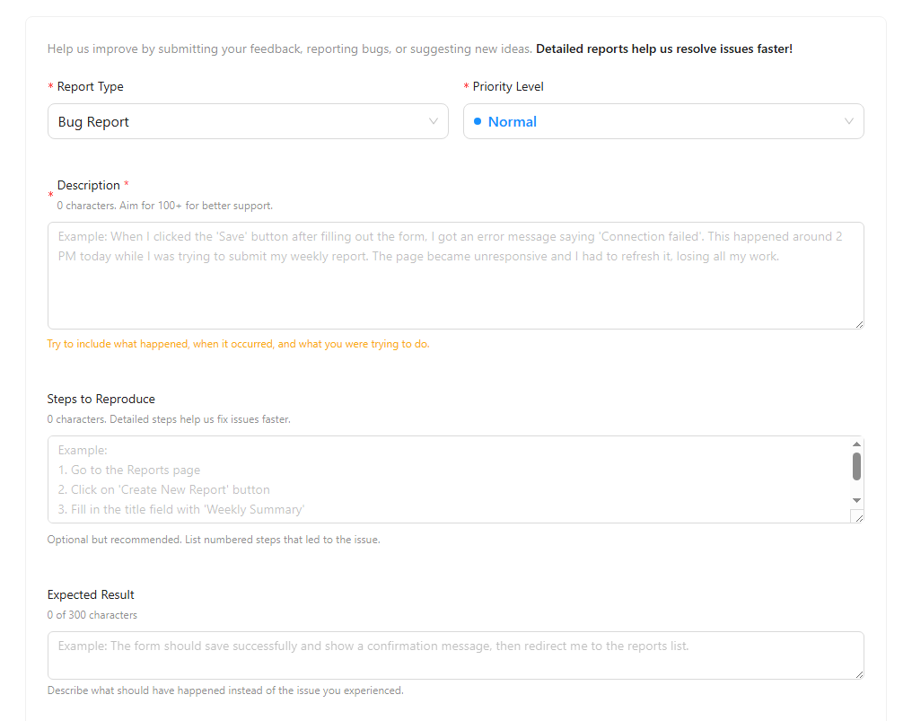 Report Issue screenshot 3