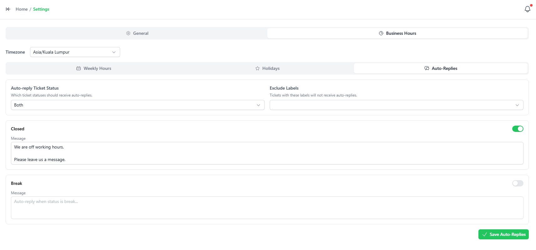 Settings screenshot 4